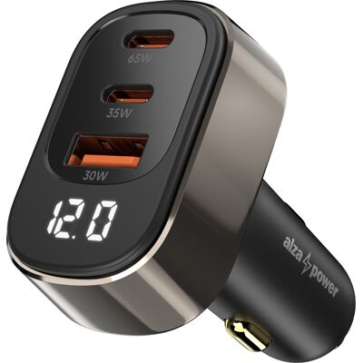 AlzaPower X570 autós töltő USB-A + USB-C Power Delivery 100W fekete AlzaPower X570 autós töltő USB-A + USB-C Power Delivery 100W fekete