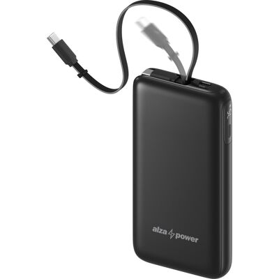 AlzaPower Glide 10000mAh Power Delivery (20W), fekete AlzaPower Glide 10000mAh Power Delivery (20W), fekete