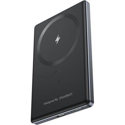 Choetech Fekete Ultra Vékony MagSafe Powerbank - Powerbank Choetech Fekete Ultra Vékony MagSafe Powerbank - Powerbank