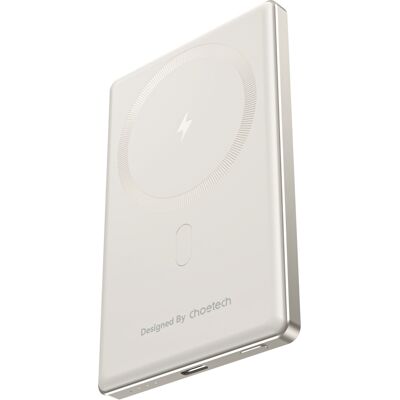 ChoeTech PD20W 5000mAh Ultra-thin magnetic power bank-SUPER SLIM only 8.9mm White ChoeTech PD20W 5000mAh Ultra-thin magnetic power bank-SUPER SLIM only 8.9mm White