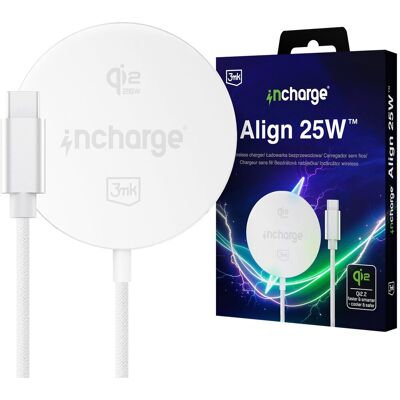 3MK InCharge Align Qi2, 2 25W - Android, fehér 3MK InCharge Align Qi2, 2 25W - Android, fehér