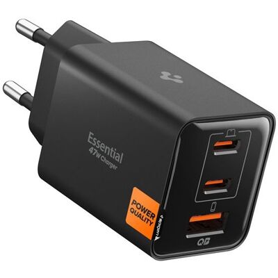 Spigen Essential 47W Wall Charger EE473EU Black Spigen Essential 47W Wall Charger EE473EU Black
