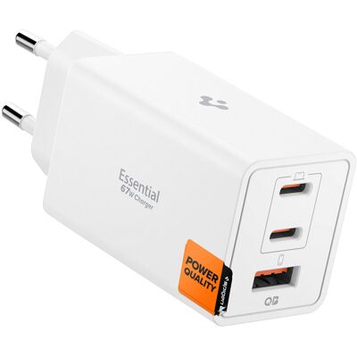 Spigen Essential 67 W Wall Charger EE673EU White Spigen Essential 67 W Wall Charger EE673EU White