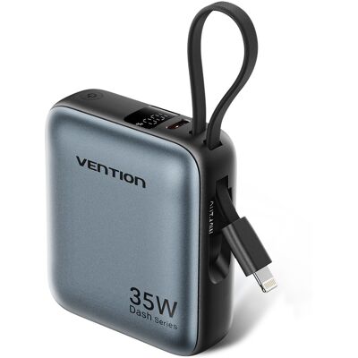 Vention Mini Power Bank (USB-C + USB-C/Lightning) with Built-in USB-C and Lightning Cables Vention Mini Power Bank (USB-C + USB-C/Lightning) with Built-in USB-C and Lightning Cables