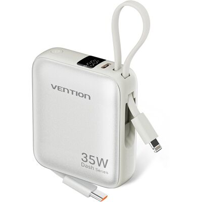 Vention Mini Power Bank (USB-C + USB-C/Lightning) with Built-in USB-C and Lightning Cables Vention Mini Power Bank (USB-C + USB-C/Lightning) with Built-in USB-C and Lightning Cables
