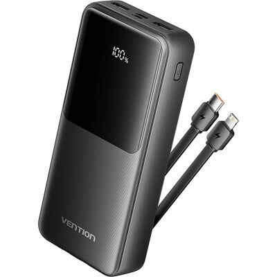 Vention Külső Akkumulátor - 20000mAh - 22,5W - Fekete Vention Külső Akkumulátor - 20000mAh - 22,5W - Fekete