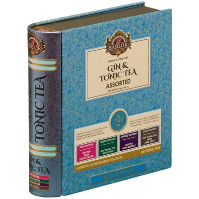 BASILUR gin & Tonic Tea Blue Book Assorted fémdobozban, 32 × 1,5 g BASILUR gin & Tonic Tea Blue Book Assorted fémdobozban, 32 × 1,5 g
