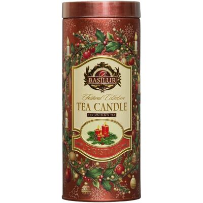 BASILUR Festival Candle Red Edition, fémdobozos, 75 g + teamécses, 11 g BASILUR Festival Candle Red Edition, fémdobozos, 75 g + teamécses, 11 g