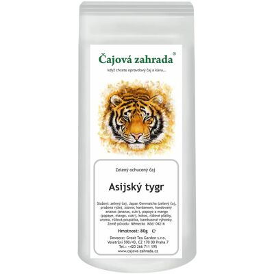 Čajová zahrada - Ázsiai Tigris - zöld ízesített tea, 500 g Čajová zahrada - Ázsiai Tigris - zöld ízesített tea, 500 g