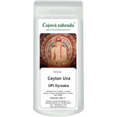 Čajová zahrada Ceylon Uva OPI Dyraaba fekete tea, 500 g Čajová zahrada Ceylon Uva OPI Dyraaba fekete tea, 500 g