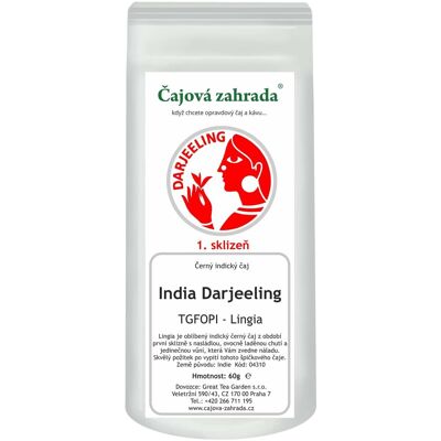 Čajová zahrada India Darjeeling TGFOPI Lingia fekete tea, 500 g Čajová zahrada India Darjeeling TGFOPI Lingia fekete tea, 500 g