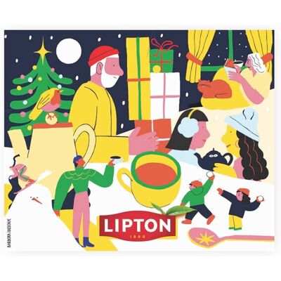 Lipton karácsonyi gyümölcstea válogatás, 20 filter, díszdobozban Lipton karácsonyi gyümölcstea válogatás, 20 filter, díszdobozban
