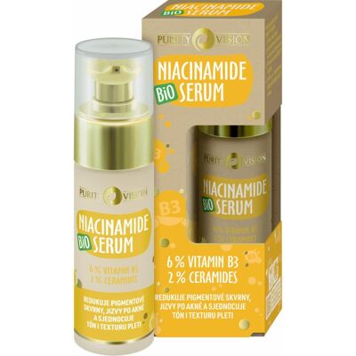 Purity Vision BIO Niacinamide Szérum - Bőrszín egységesítése - 30ml Purity Vision BIO Niacinamide Szérum - Bőrszín egységesítése - 30ml
