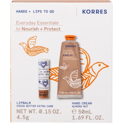 KORRES Almond Nut Hand Cream + Cocoa Butter LipBalm 50 ml KORRES Almond Nut Hand Cream + Cocoa Butter LipBalm 50 ml