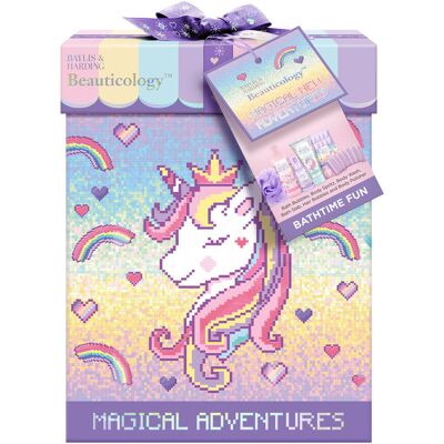 BAYLIS & HARDING Unicorn testápoló termékek és hajgumi dobozban, 480 ml BAYLIS & HARDING Unicorn testápoló termékek és hajgumi dobozban, 480 ml