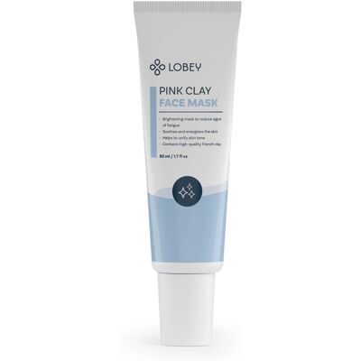 LOBEY Arcmaszk rózsaszín agyaggal, 50 ml LOBEY Arcmaszk rózsaszín agyaggal, 50 ml