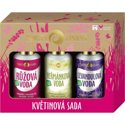 Levendula, rózsa és kamillavízes készlet - Bőrápoló szett Levendula, rózsa és kamillavízes készlet - Bőrápoló szett