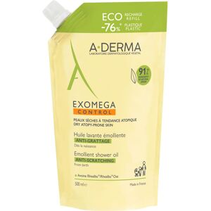 A-DERMA Exomega Control Lágyító tusolóolaj - Újrahasznosítható ECO utántöltő, 500 ml A-DERMA Exomega Control Lágyító tusolóolaj - Újrahasznosítható ECO utántöltő, 500 ml