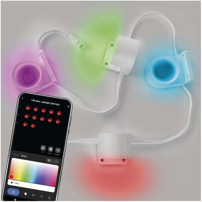 EMOS GoSmart LED spotlámpa Kiegészítő szett - 85 cm, 4 részes, RGBIC+CCT, fényerőszabályzós, Wi-Fi EMOS GoSmart LED spotlámpa Kiegészítő szett - 85 cm, 4 részes, RGBIC+CCT, fényerőszabályzós, Wi-Fi