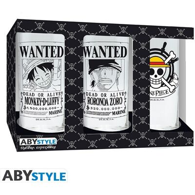 ABYstyle One Piece - 3 pohár készlet - Szalmakalap-jelvény ABYstyle One Piece - 3 pohár készlet - Szalmakalap-jelvény