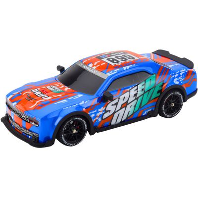 LEAN Toys 23071 RC drift autó, háttérvilágításos karosszéria, kék LEAN Toys 23071 RC drift autó, háttérvilágításos karosszéria, kék