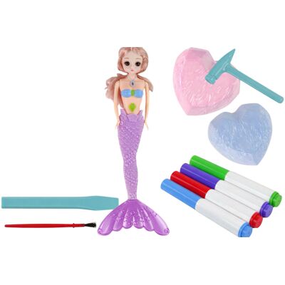 LEAN Toys 13450 DIY Sellő kreatív készlet - kincsek és ásatások, lila LEAN Toys 13450 DIY Sellő kreatív készlet - kincsek és ásatások, lila
