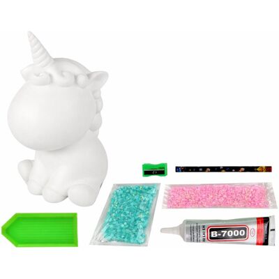 LEAN Toys 15626 DIY gyémánt egyszarvú készítő készlet, kék LEAN Toys 15626 DIY gyémánt egyszarvú készítő készlet, kék