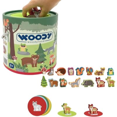 Woody rejtélyes vödör - erdei állatok Woody rejtélyes vödör - erdei állatok
