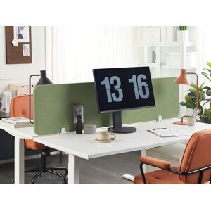 Beliani Zöld Asztali Akusztikus Térelválasztó Panel 160 x 40 cm Home Office Kiegészítő