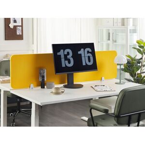 Beliani Sárga Asztali Akusztikus Térelválasztó Panel 180 x 40 cm Home Office Kiegészítő