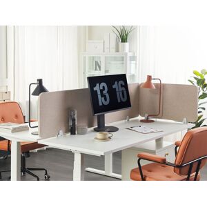 Beliani Bézs Asztali Akusztikus Térelválasztó Panel 72 x 40 cm Home Office Kiegészítő