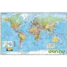 STIEFEL Föld országai fémléces térkép 140x100 cm