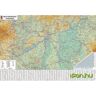 STIEFEL Magyarország autótérképe fémléces térkép 70 x 100 cm