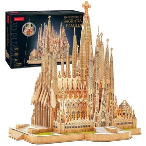 CUBICFUN Puzzle játék 696 darabos Barcelona Szent Család-templom 3D LED