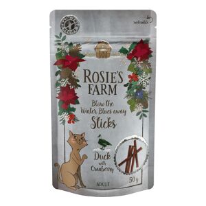 Rosie's Farm 50g Rosie's Farm Snack "Sticks" téli kiadás: kacsa & áfonya macskasnack