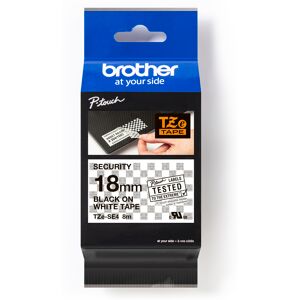 Brother TZ-SE4 Pro Tape, 18mm x 8m, fehér nyomtatás/fekete alapon, eredeti szalag