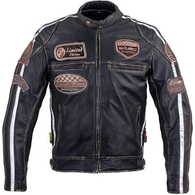 Férfi motoros bőrkabát W-TEC Sheawen Vintage fekete M Férfi motoros bőrkabát W-TEC Sheawen Vintage fekete M