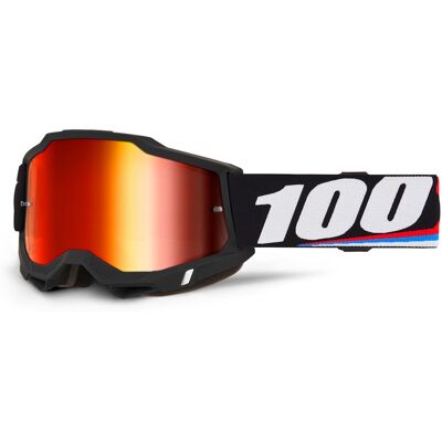 Motocross szemüveg 100% Accuri 2 Mirror, széles látószög, párásodásgátló bevonat, maximális védelem Magnus fekete, piros plexi Motocross szemüveg 100% Accuri 2 Mirror, széles látószög, párásodásgátló bevonat, maximális védelem Magnus fekete, piros plexi