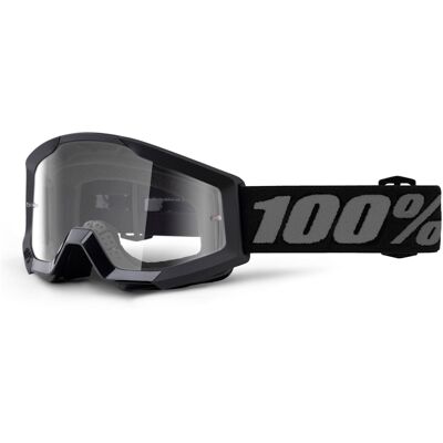 Motocross szemüveg 100% Strata Mini Gron fekete, átlátszó plexi Motocross szemüveg 100% Strata Mini Gron fekete, átlátszó plexi