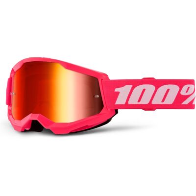 Motocross szemüveg 100% Strata 2 New Mirror, szellőzési technológia, széles látószög, párásodásgátló Rózsaszín, piros plexi Motocross szemüveg 100% Strata 2 New Mirror, szellőzési technológia, széles látószög, párásodásgátló Rózsaszín, piros plexi