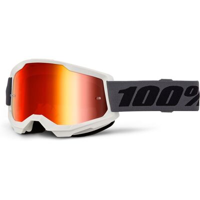 Motocross szemüveg 100% Strata 2 New Mirror, szellőzési technológia, széles látószög, párásodásgátló Szürke, piros plexi Motocross szemüveg 100% Strata 2 New Mirror, szellőzési technológia, széles látószög, párásodásgátló Szürke, piros plexi