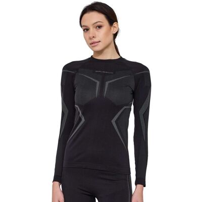 Női hosszú ujjú felső Brubeck Dry LS1736W, kétrétegű anyag, kiváló hőszabályozás, optimális izzadságelvezetés FEKETE / GRAFIT XL Női hosszú ujjú felső Brubeck Dry LS1736W, kétrétegű anyag, kiváló hőszabályozás, optimális izzadságelvezetés FEKETE / GRAFIT XL