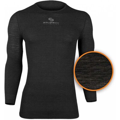 Unisex hosszú ujjú póló Brubeck Base Layer, fokozott szellőzés, antibakteriális és antiallergén grafit L Unisex hosszú ujjú póló Brubeck Base Layer, fokozott szellőzés, antibakteriális és antiallergén grafit L