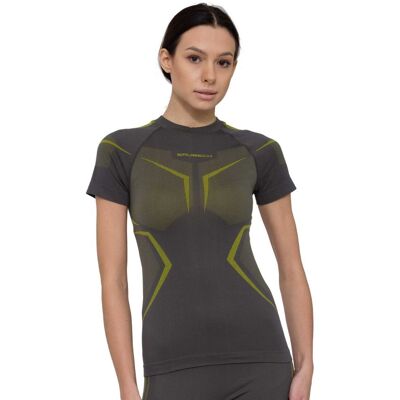 Női funkcionális rövid ujjú póló Brubeck Dry SS1465W, kiváló hőszabályozás, optimális izzadságelvezetés Szürke/Lime M Női funkcionális rövid ujjú póló Brubeck Dry SS1465W, kiváló hőszabályozás, optimális izzadságelvezetés Szürke/Lime M