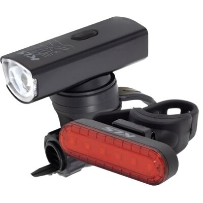 Kerékpár lámpa szett Kellys GLO 350, USB-C-n keresztül tölthető, univerzális rögzítőrendszer, 350 lumen fényerő, nagy teljesítmény, vészüzemmód Kerékpár lámpa szett Kellys GLO 350, USB-C-n keresztül tölthető, univerzális rögzítőrendszer, 350 lumen fényerő, nagy teljesítmény, vészüzemmód