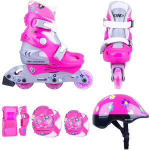 Gyermek görkorcsolya szett WORKER Polly LED - világító első kerékkel XS 26-29 Gyermek görkorcsolya szett WORKER Polly LED - világító első kerékkel XS 26-29