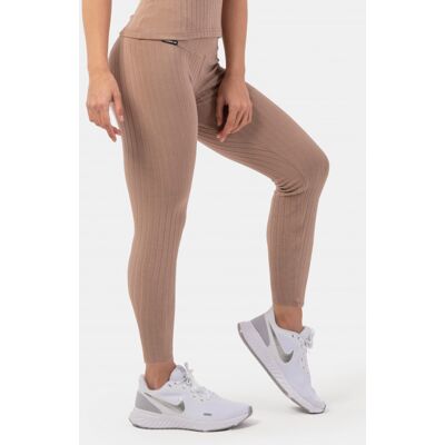 NEBBIA - Organikus Pamut Szüvet Rib -Magas Derék Leggings 405 - Barna - XS - Leggings NEBBIA - Organikus Pamut Szüvet Rib -Magas Derék Leggings 405 - Barna - XS - Leggings