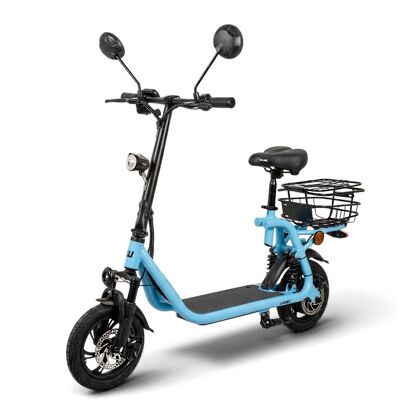 Elektromos roller W-TEC Billar III 500W 12", összecsukható kialakítás, 30 km-es hatótávolság, jóváhagyással rendelkező hátsó világítás kék Elektromos roller W-TEC Billar III 500W 12", összecsukható kialakítás, 30 km-es hatótávolság, jóváhagyással rendelkező hátsó világítás kék