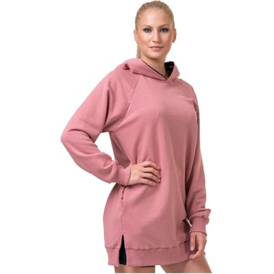Női, hosszú, kapucnis melegítőfelső Nebbia Everyday Hero 580 Old Rose L Női, hosszú, kapucnis melegítőfelső Nebbia Everyday Hero 580 Old Rose L