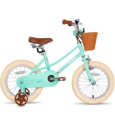 Gyermekkerékpár kosárral Joystar Retro 16", 104-135 cm, puha ülés, felfújható kerekek, kiegészítő segédkerekek, szilárd acélváz, hátsó kontrafék Gyermekkerékpár kosárral Joystar Retro 16", 104-135 cm, puha ülés, felfújható kerekek, kiegészítő segédkerekek, szilárd acélváz, hátsó kontrafék